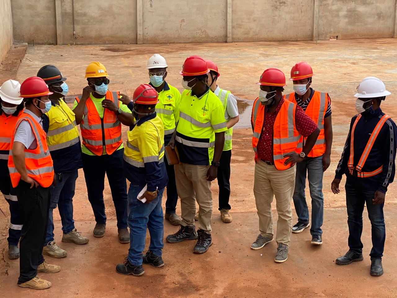 First Dove Limited team during a mining site inspection in Ghana
